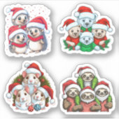 Schattigee Christmas Critter Stickers (Voorkant)
