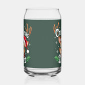 Schattigee Christmas Deer Illustration Blikvorm Glas (Rechts)