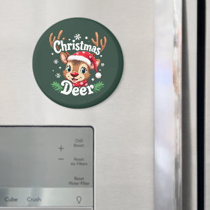 Schattigee Christmas Deer Illustration Magneet