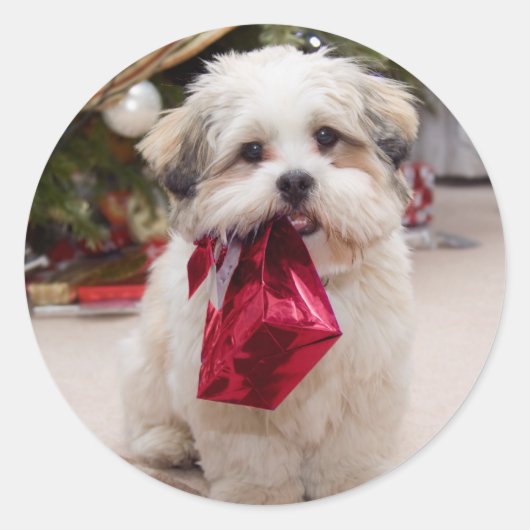 Schattigee Christmas Dog Stickers (Voorkant)