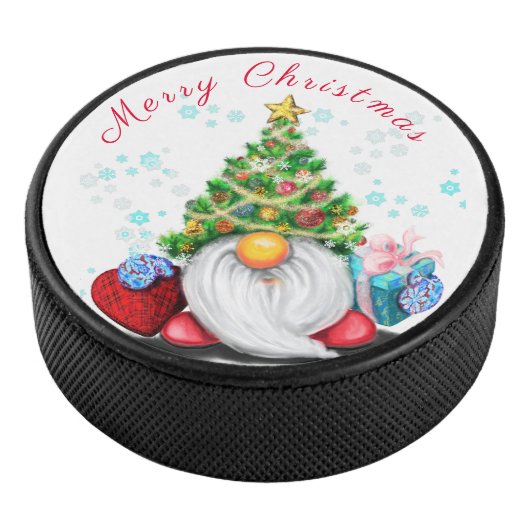 Schattigee Christmas Gnome Hockey Puck (3/4)