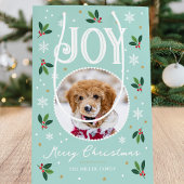 Schattigee Christmas Joy Snowflake Photo Mint Medium Cadeauzakje