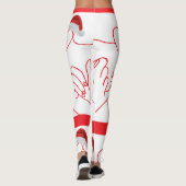 Schattigee Christmas Kitten & Heart Line Leggings (Achterkant)