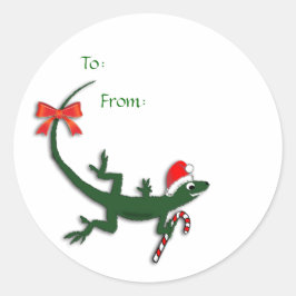 Schattigee Christmas Lizard Gift Label Stickers