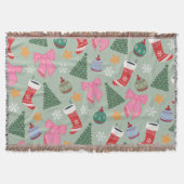 Schattigee Christmas Mint Green Deken (Voorkant)