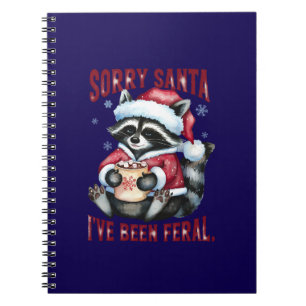 Schattigee Christmas Raccoon Funny Quote Spiral Notitieboek