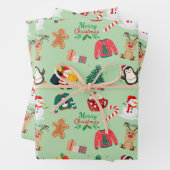 Schattigee Christmas Wrapping Paper Flat Sheet Set (In situ)