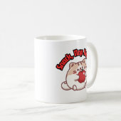 Schattigee Chubby Cat kawaii Design Mok (Voorkant rechts)