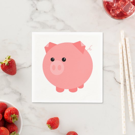 Schattigee Chubby Pig Party servetten (Insitu)