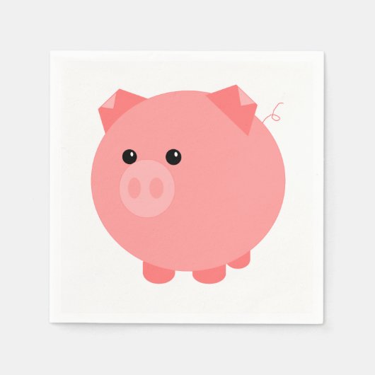 Schattigee Chubby Pig Party servetten (Voorkant)