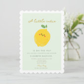Schattigee citroen Citrus Baby shower Kaart (Staand voorkant)
