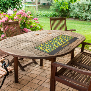 Schattigee citroen groen geel patroonnaam grijs bureaumat