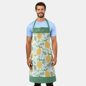 Schattigee citroen laat groen geel meisjesscript n schort (Gedragen)