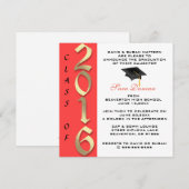 Schattigee Classic Elegant 2016 Afstuderen Uitnodi Kaart (Voorkant / Achterkant)