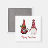 Schattigee Classic Gnomes Custom Christmas Magneet (Voorkant / Achterkant)