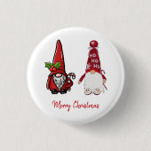 Schattigee Classic Gnomes Custom Christmas Ronde Button 3,2 Cm (Voorkant)