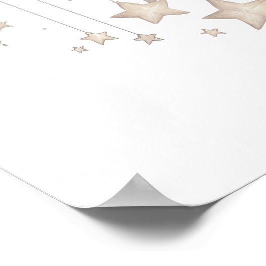 Schattigee Cloud en Stars Poster Print (Hoek)