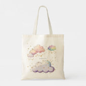 Schattigee Cloud Star Meisje Baby shower Tote Bag (Achterkant)