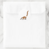 Schattigee Coati Mundi Abstracte Kunst Ronde Sticker (Tas)