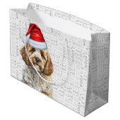 Schattigee Cockapoo in een kerstman Groot Cadeauzakje (Achterkant Gekanteld)