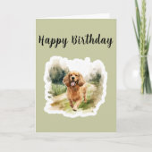 Schattigee Cocker Spaniel Hondenliefhebber Verjaar Kaart (Voorkant)