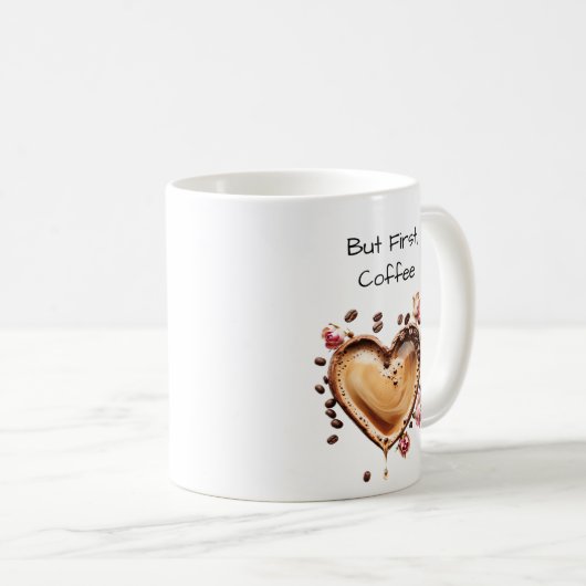 Schattigee Coffee Heart Mok, Ik hou van Coffee Mok (Voorkant rechts)