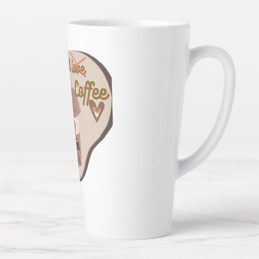 Schattigee Coffee Lover Beer Cup – Grappig Quote O Latte Mok (Rechts)