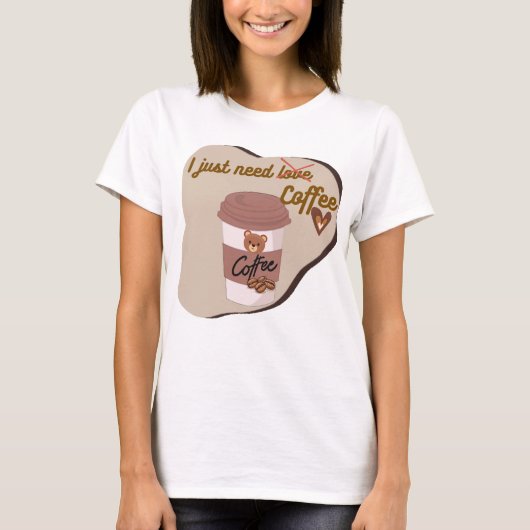 Schattigee Coffee Lover Beer Cup – Grappig Quote O T-shirt (Voorkant)