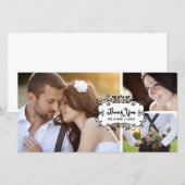 Schattigee collage rustieke bruiloft dank u fotoka bedankkaart (Voorkant / Achterkant)