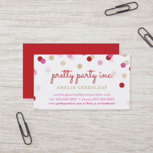 SCHATTIGEE CONFETTI SPOTS stijlvolle feestplanner  Visitekaartje