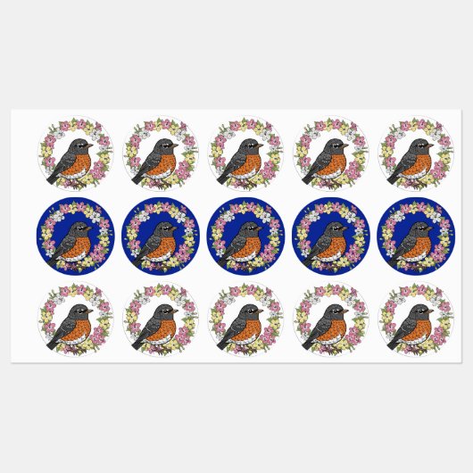 Schattigee Connecticut Bird met Mirabilis Labels (Vel)