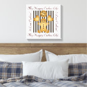 Schattigee Cookie Gingerbread Man Canvas Afdruk (Insitu (Slaapkamer))
