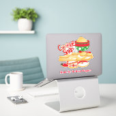 Schattigee Cookie Swap Naam toevoegen Cookie Tin o Sticker (Laptop op bureau)