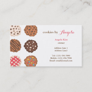 Schattigee Cookies Cookie Zakelijk Bakkerij Visite Visitekaartje