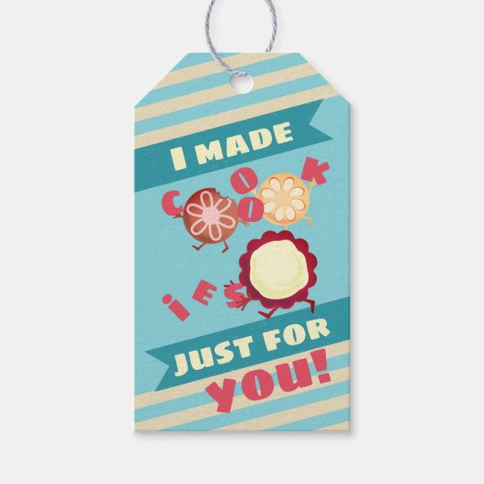 Schattigee cookies gepersonaliseerd vanuit de keuk cadeaulabel (Voorkant)