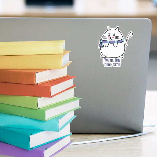 Schattigee Cool Cat Cartoon Funny Kawaii Cat Lover Sticker