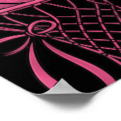 Schattigee Coquette Basketbal Esthetische Roze Hoo Poster (Hoek)