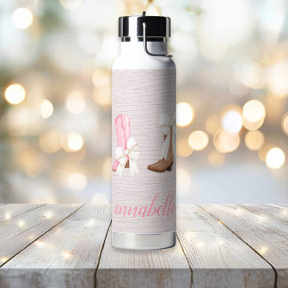 Schattigee Coquette Cowgirl Laarzen Gepersonalisee Waterfles