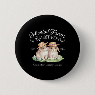 Schattigee Coquette Easter Cottontail Boerderijen Ronde Button 5,7 Cm