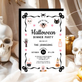 Schattigee Coquette Halloween Dinner Party Kaart