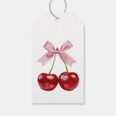 Schattigee Coquette Kersen Gepersonaliseerd cadeau Cadeaulabel (Achterkant)