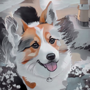 Schattigee Corgi Dog canvas tas