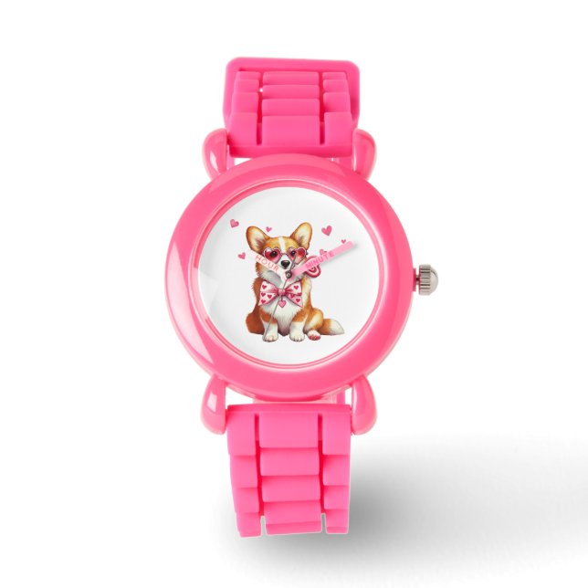 Schattigee Corgi Kinderen Watch Horloge (Voorkant)