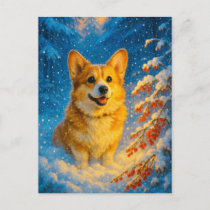 Schattigee Corgi Merry Happy Christmas Tree Briefk Briefkaart