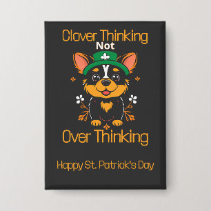 Schattigee Corgi St. Patrick's Day Button