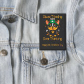 Schattigee Corgi St. Patrick's Day Button (Insitu)