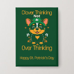 Schattigee Corgi St. Patrick's Day Button