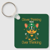 Schattigee Corgi St. Patrick's Day Sleutelhanger (Voorkant)