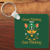 Schattigee Corgi St. Patrick's Day Sleutelhanger (Voorkant)