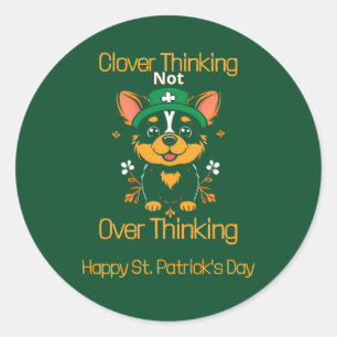 Schattigee Corgi St. Patrick's Day Sticker